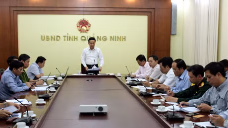 省人民委员会副主席阮文成在会上发表指导讲话。