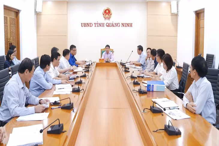 广宁省人委会副主席阮文胜在会议上发表讲话