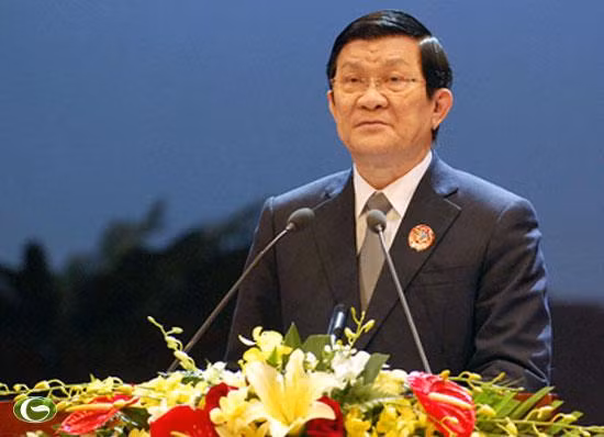 越南国家主席张晋创。
