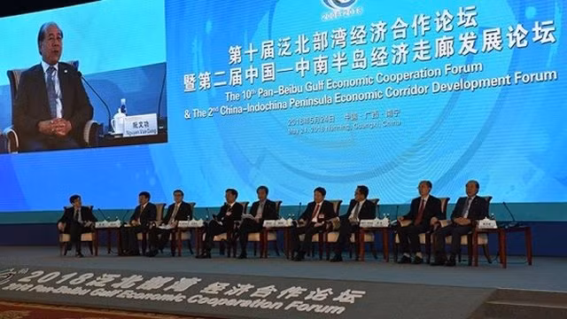 越南交通运输部副部长阮文功发表讲话。（图片来源：VOV）