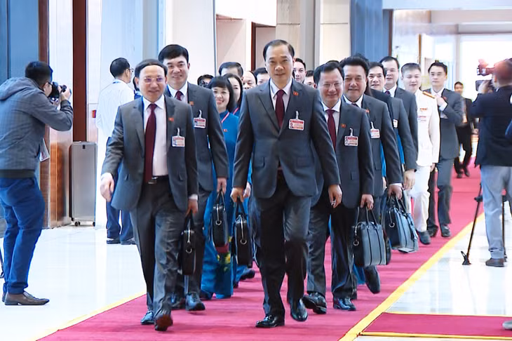参与越共十三大的广宁代表团。
