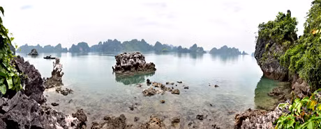 潮退时，珊瑚礁慢慢出现。