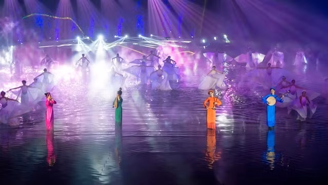 实景演出节目的场景。