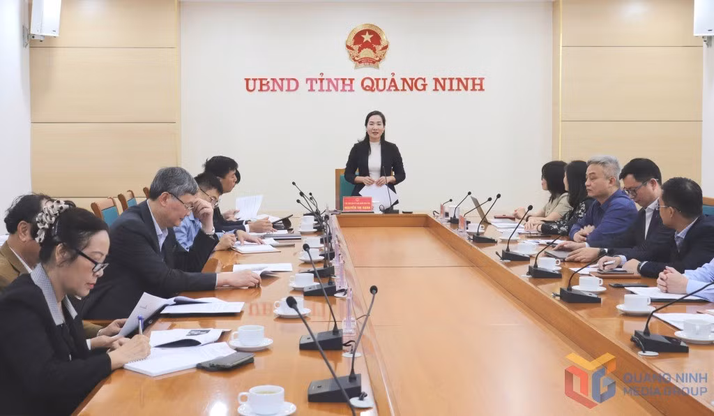广宁省人民委员会副主席阮氏幸在会上发言。