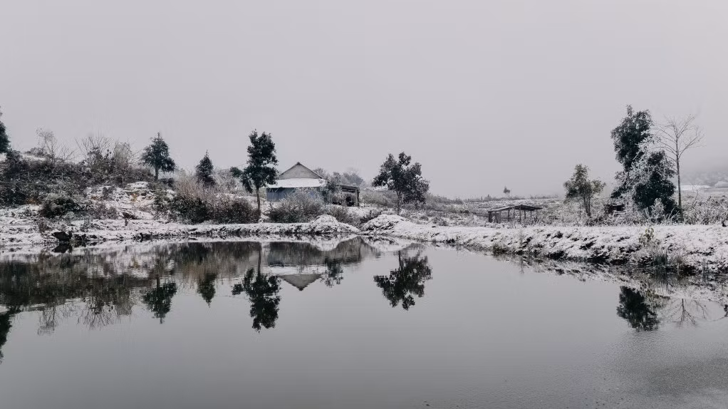 梁山的雪花美景 ảnh 4