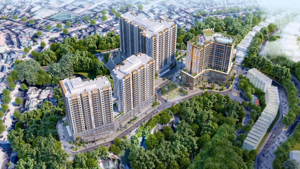 银行丘陵小社区社会住房项目配景。