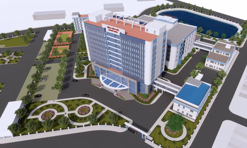 广宁省肺科医院改扩建项目配景。