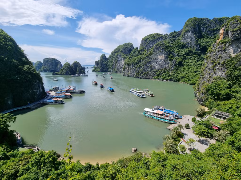 世界遗产下龙湾令人惊叹的美景因其美学价值和地质地貌价值两次被联合国教科文组织认可。