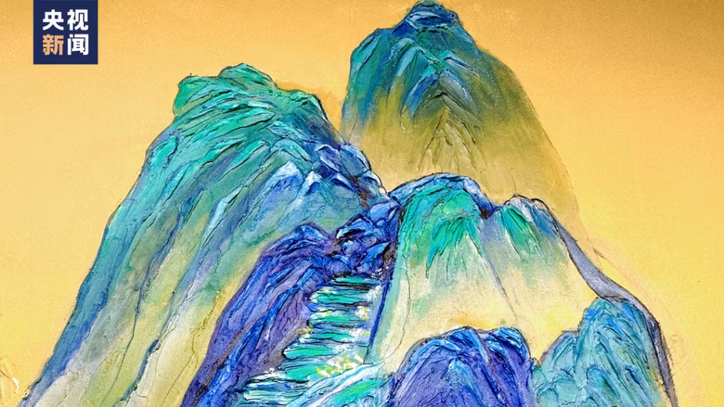 吉林高中生把教室画成千里江山图 ảnh 2