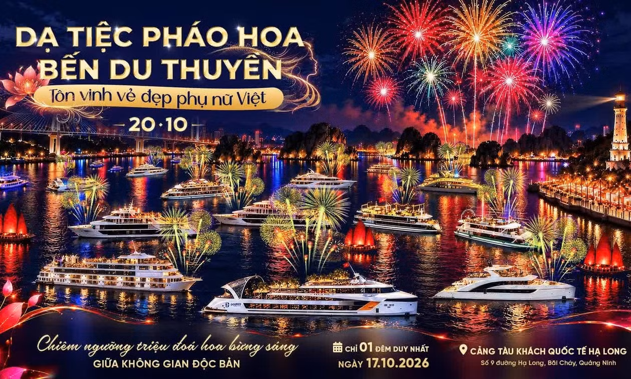 庆祝越南妇女节，下龙湾烟花盛宴将于10月17日举行