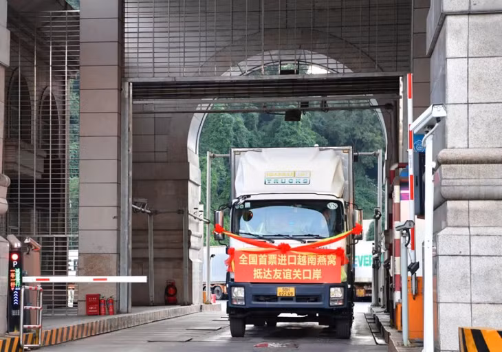 中国首批进口越南燕窝运抵友谊关口岸 ảnh 2