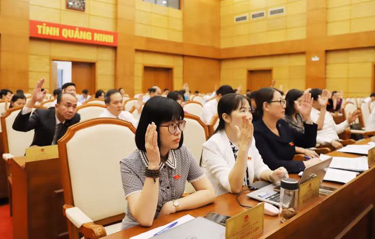 代表举手表决通过各项决议。