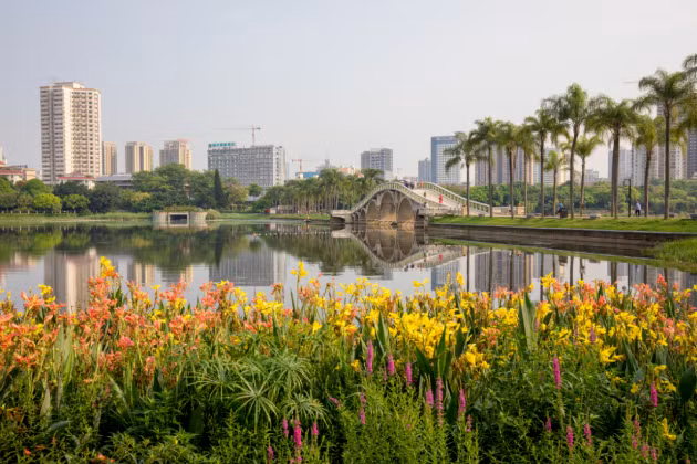 南宁市南湖一景 Phong cảnh hồ Nam, thành phố Nam Ninh