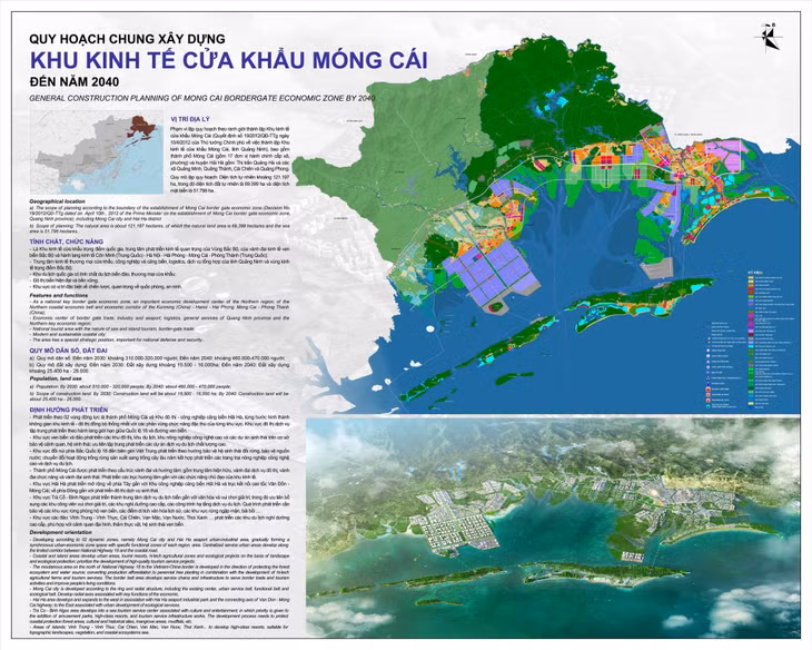 展望2040年芒街口岸经济区总体规划