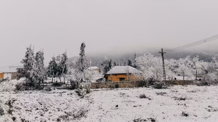 梁山的雪花美景 ảnh 3