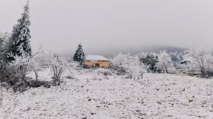 梁山的雪花美景 ảnh 5