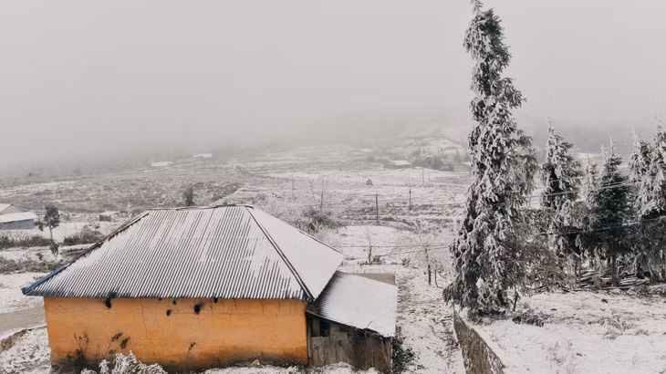 梁山的雪花美景 ảnh 1