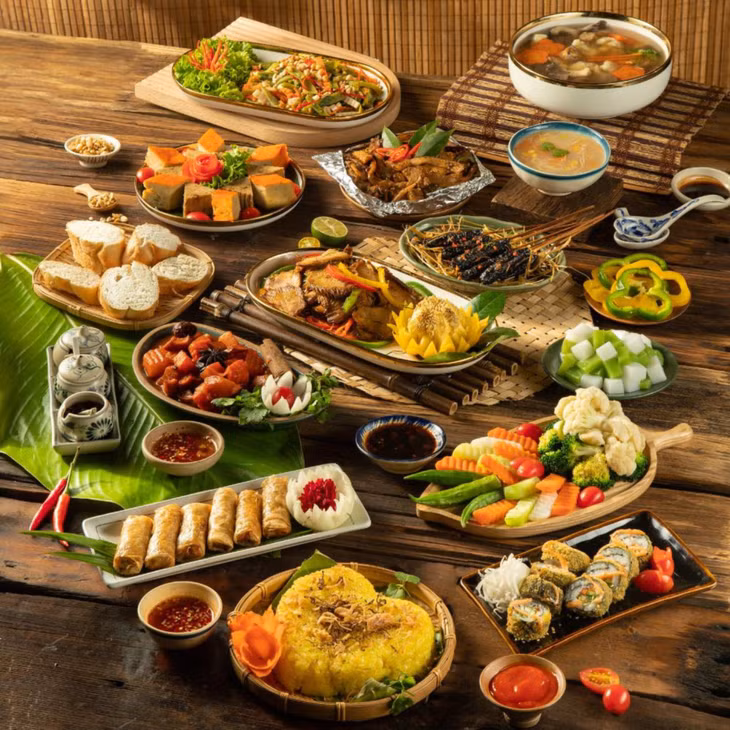 越南春节素食宴席 Mâm cỗ chay ngày Tết Việt Nam