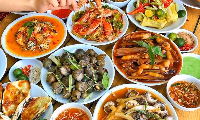 海防螺类 Các món ốc Hải Phòng