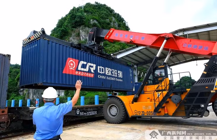 一季度中越班列运输标箱同比增长超三成 ảnh 1