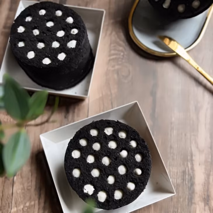 煤球蛋糕 Bánh than tổ ong