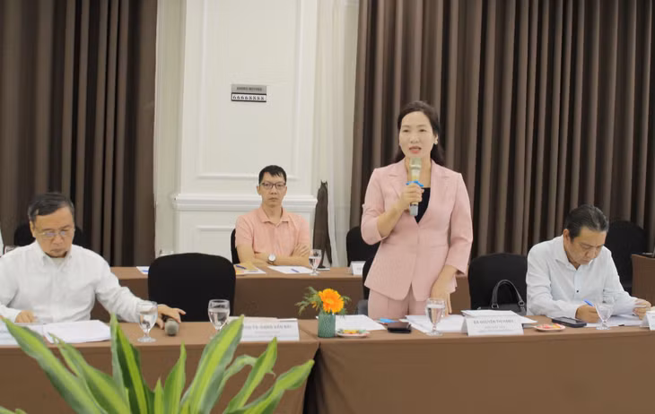 广宁省人民委员会副主席、安子申遗建档指导委员会常务副主任阮氏幸在会议上讲话