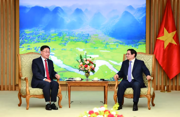 刘宁拜会越南总理范明政(图/黄克) Đồng chí Lưu Ninh gặp Thủ tướng Chính phủ Việt Nam Phạm Minh Chính(Ảnh / Hoàng Khắc)