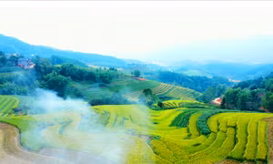 乘滑翔伞俯瞰平辽丰收季节